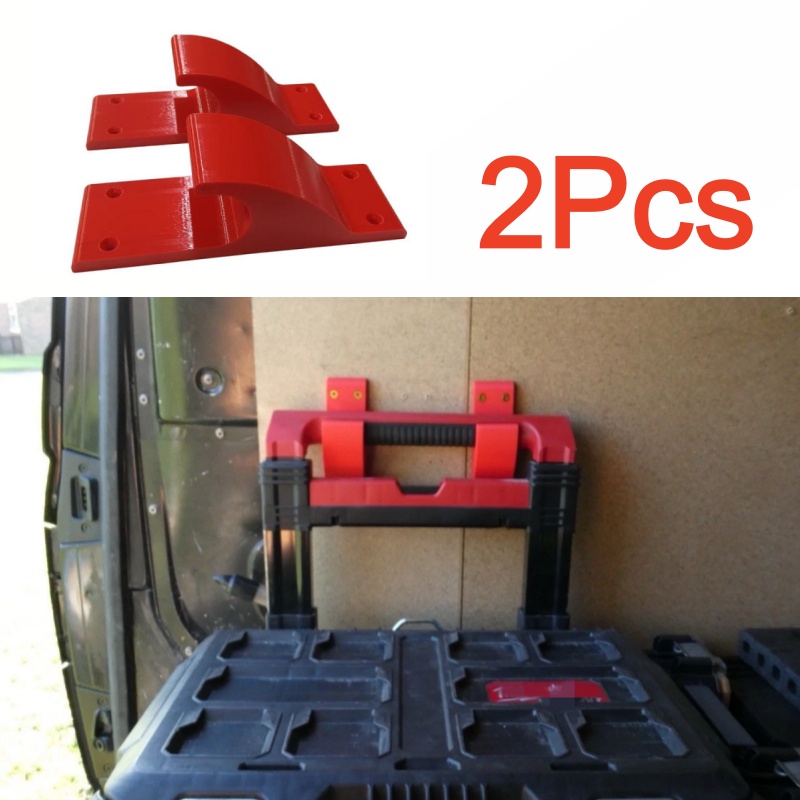 Workshop Tools Ltd - 2Pcs Trolley Hooks Red For Milwaukee