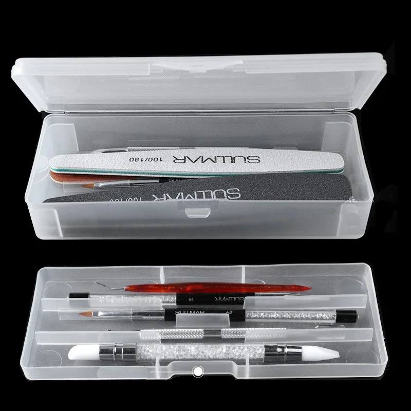Workshop Tools Cabinet - 1Pc Rectangle Double-layer Nail Art Tool