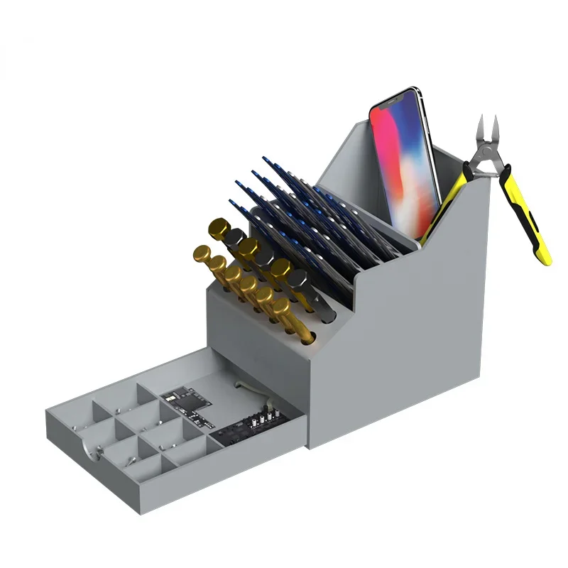 Screw Organizer Kit - Large Capacity Desktop Screwdriver Tweezers Tools