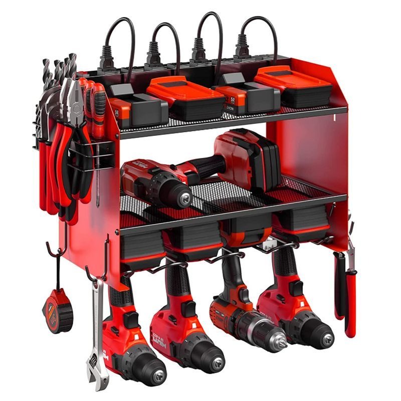 Workshop Tools Shelf - Wall-Mounted Power Tool Storage Organization Convenient