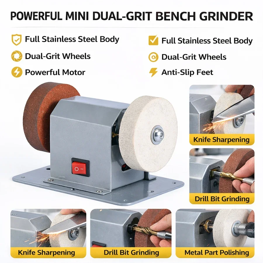 Mini Electric Bench Grinder Sh - Hand Tools Mechanical Workshop recension och pris