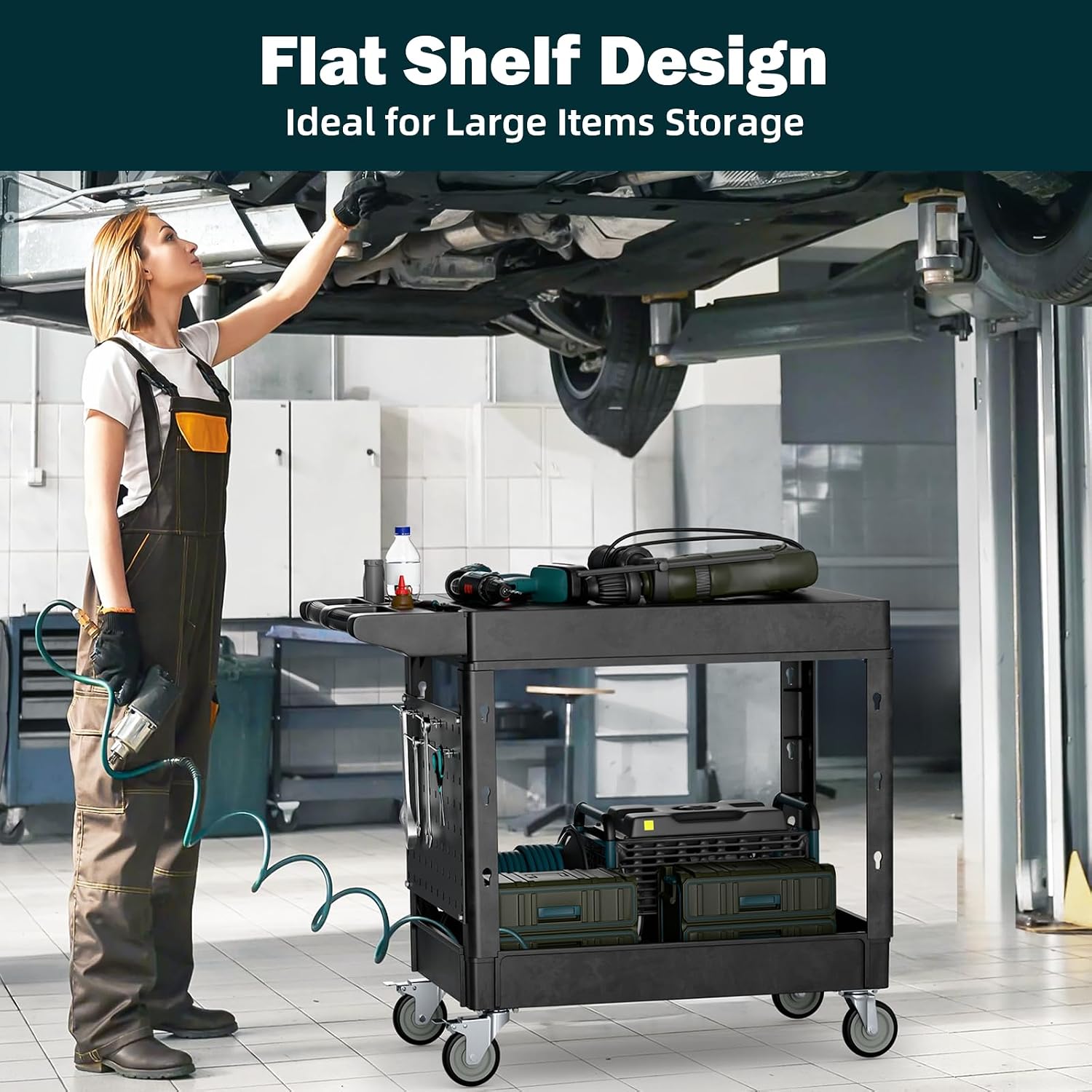 Heavy Duty 2-Shelf Flat Top Wh - Workshop Tools.Hanging Board recension och pris