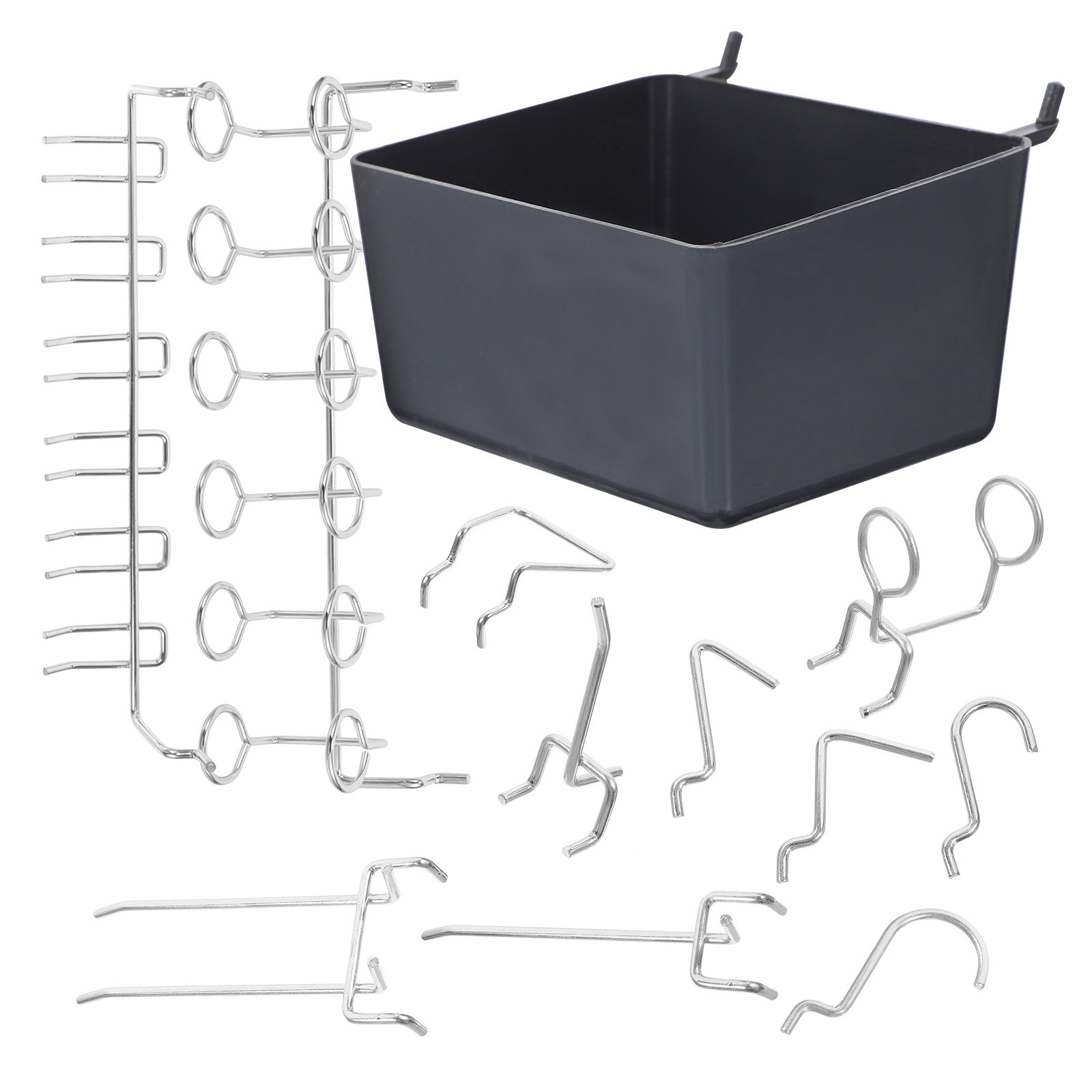 80Pcs Pegboard Hooks Bins Kit  - Workshop Tools Kit recension och pris