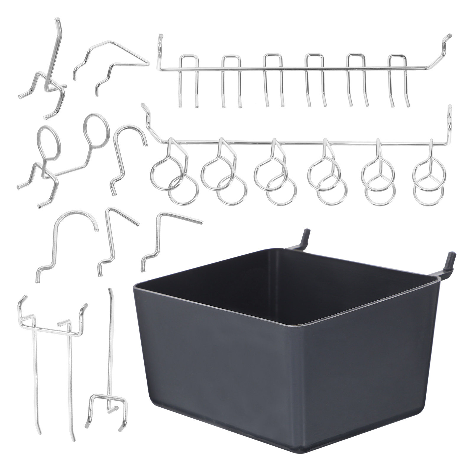 80Pcs Pegboard Hooks Bins Kit  - Workshop Tools Kit recension och pris