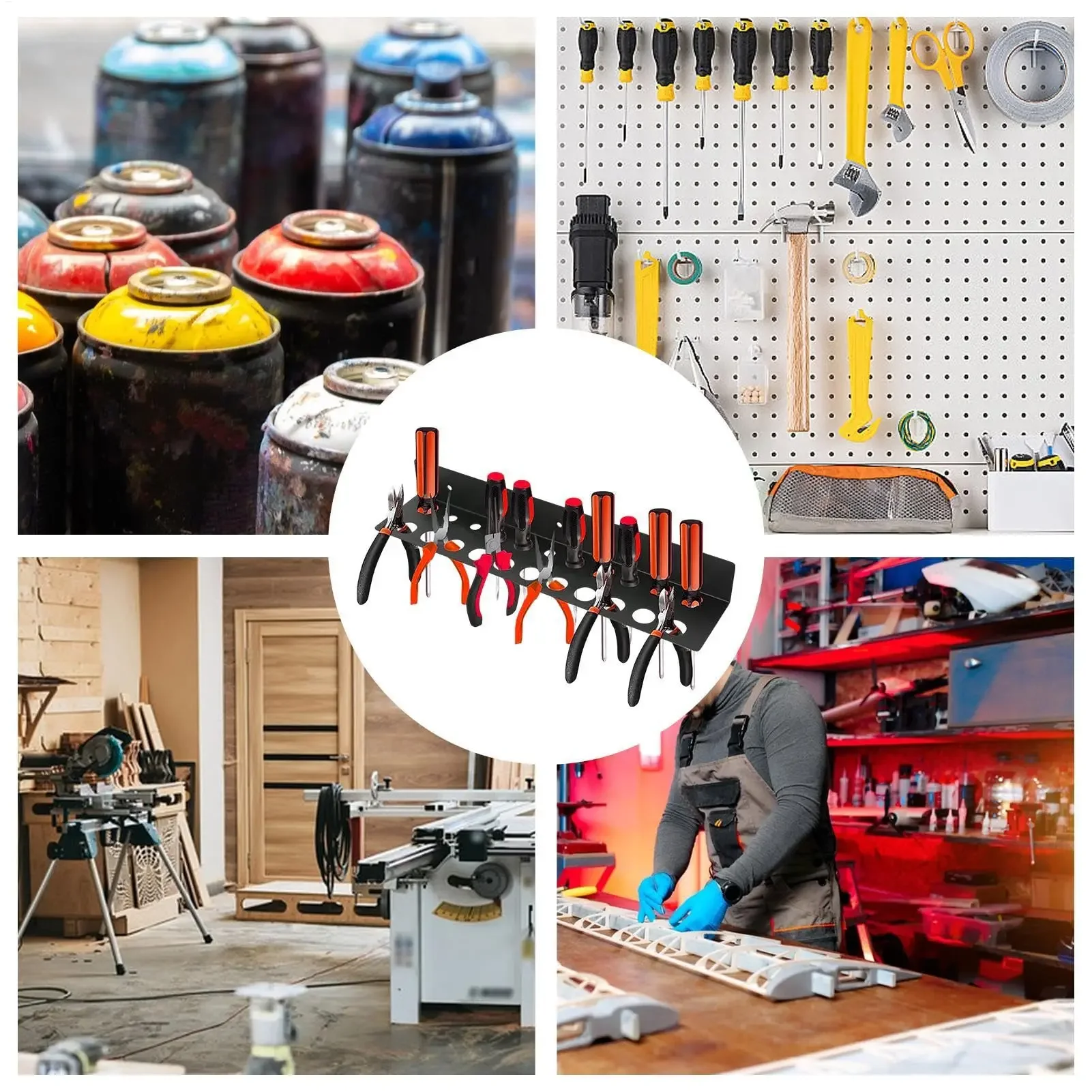 Screwdriver Tool Organizer Hol - Workshop Tools Shelf recension och pris