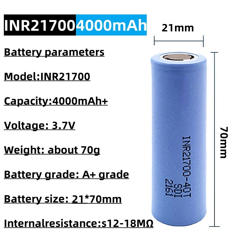 INR 21700-40T Rechargeable Li- - Tools Vape recension och pris