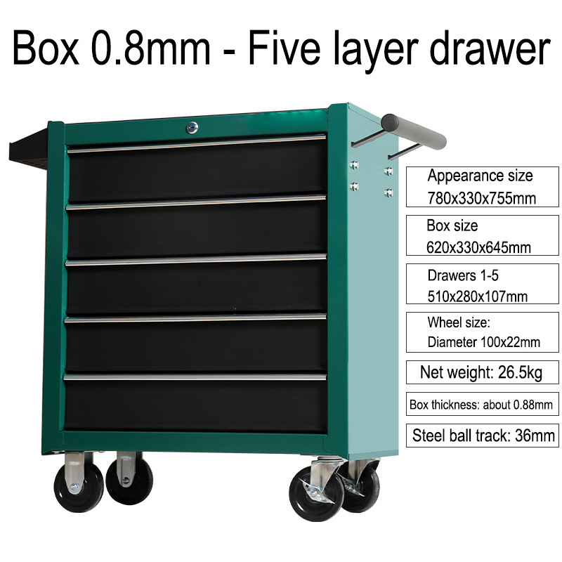 5 Drawer Storage Tool Box Trol - Workshop Tools Cabinet recension och pris