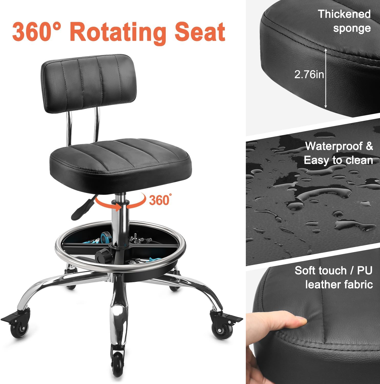 Garage Mechanic Stool With Bac - Tools Mechanical Workshop recension och pris