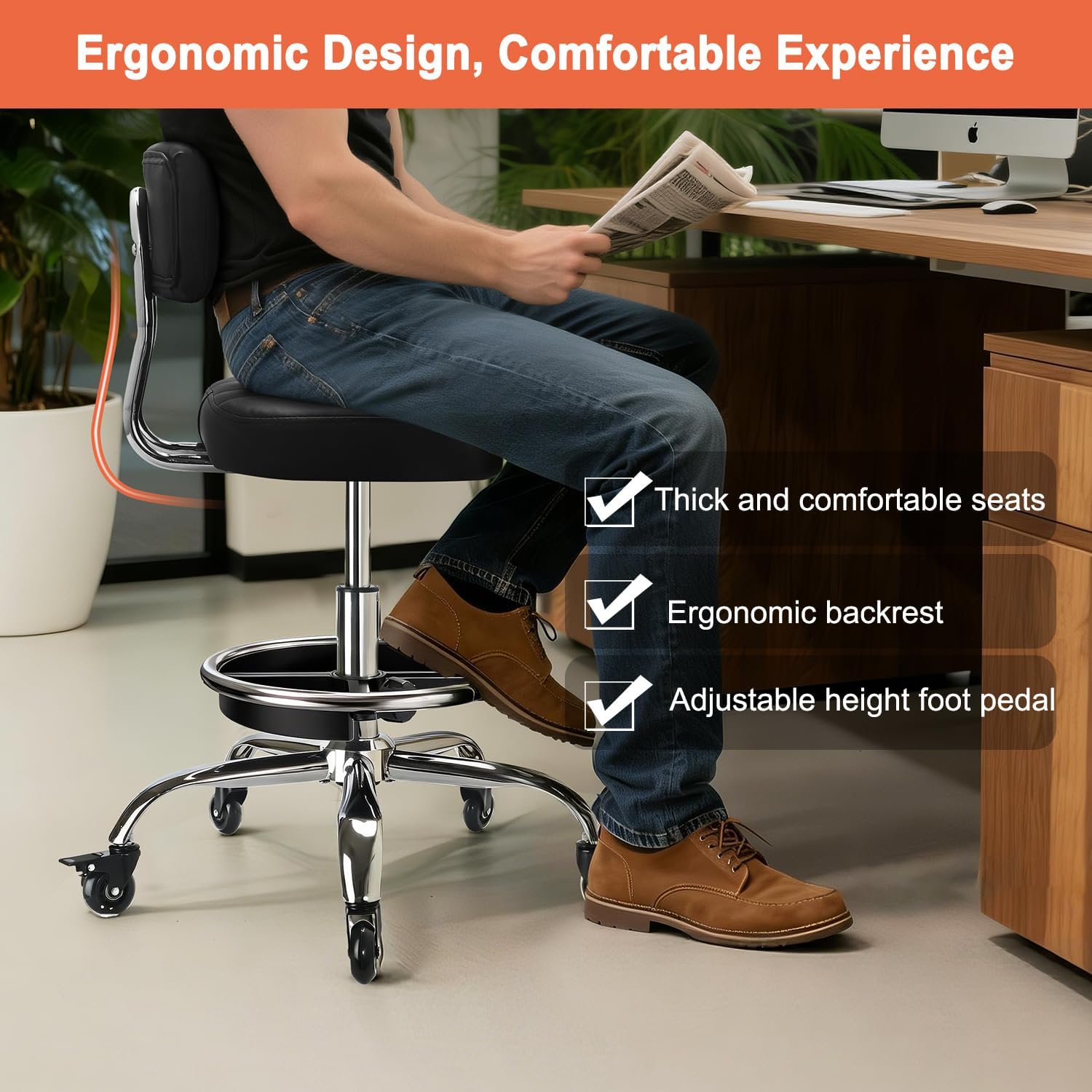 Garage Mechanic Stool With Bac - Tools Mechanical Workshop recension och pris