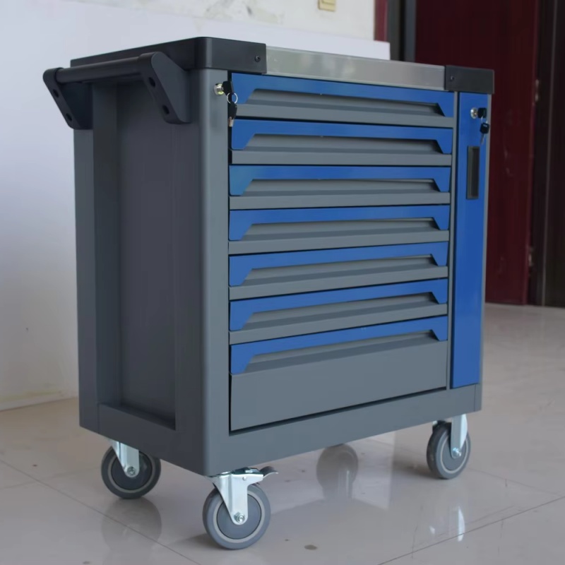 7-Drawer Lockable Rolling Stee - Workshop Tools Cabinet recension och pris