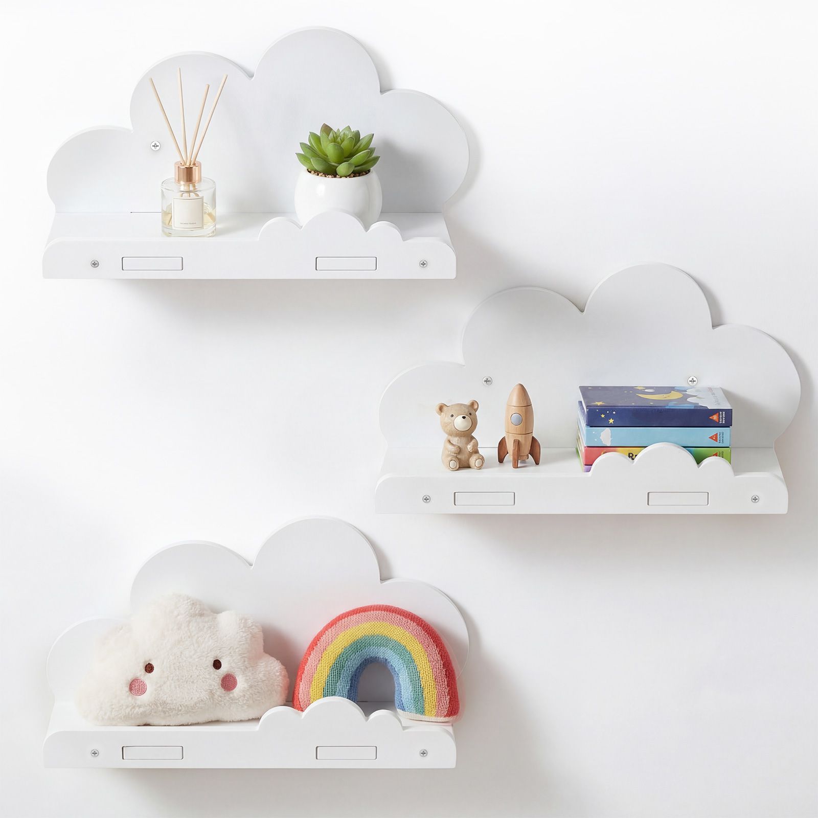 3 Pcs Cloud Shape Floating She - Screw Organizer Kit recension och pris
