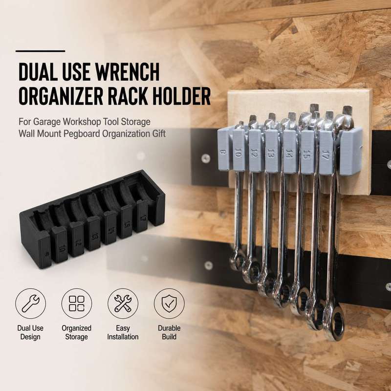 Wall Mount Wrench Organizer Ra - Workshop Tools Organizing recension och pris