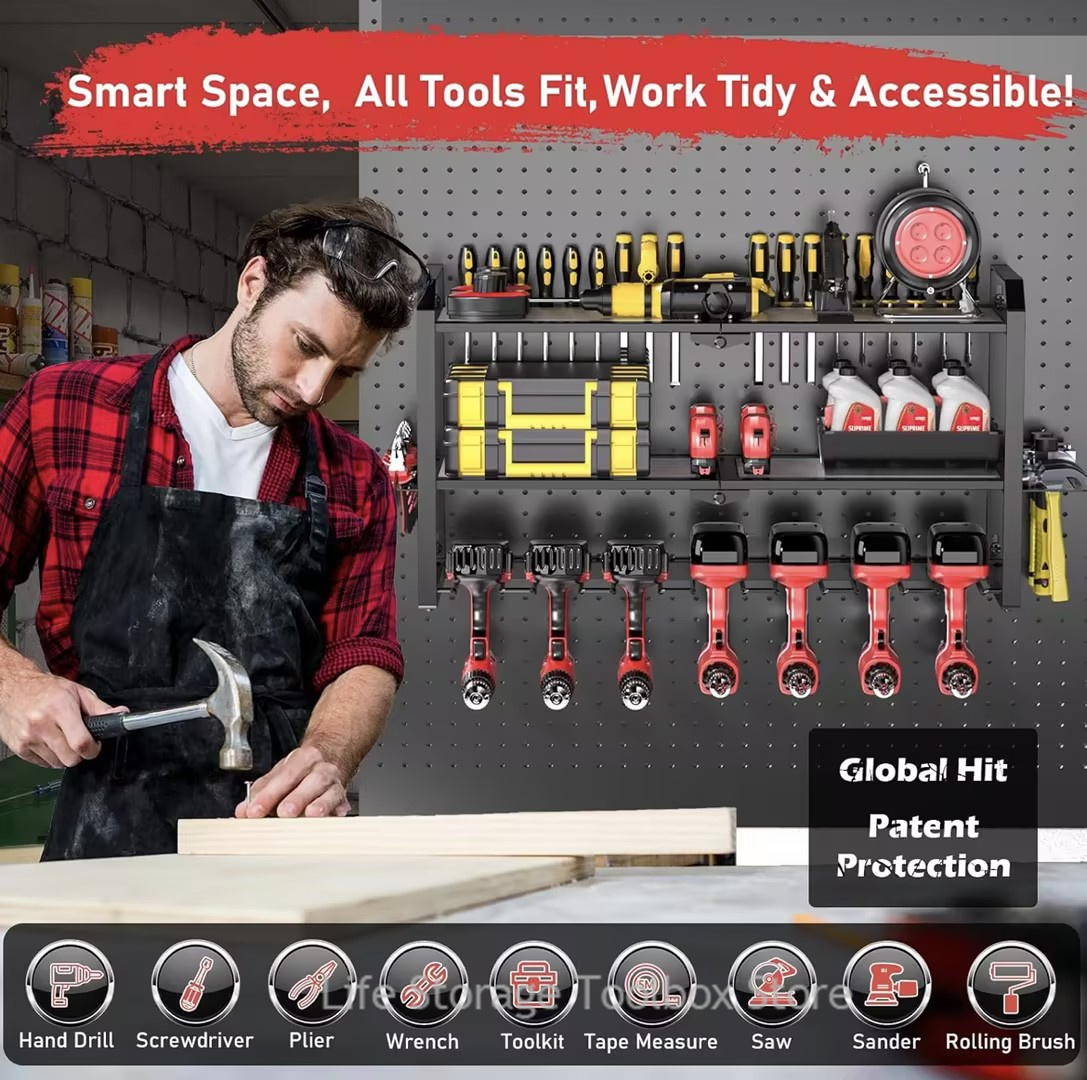 Multifunctional Wall Tool Stor - Workshop Tools Shelf recension och pris